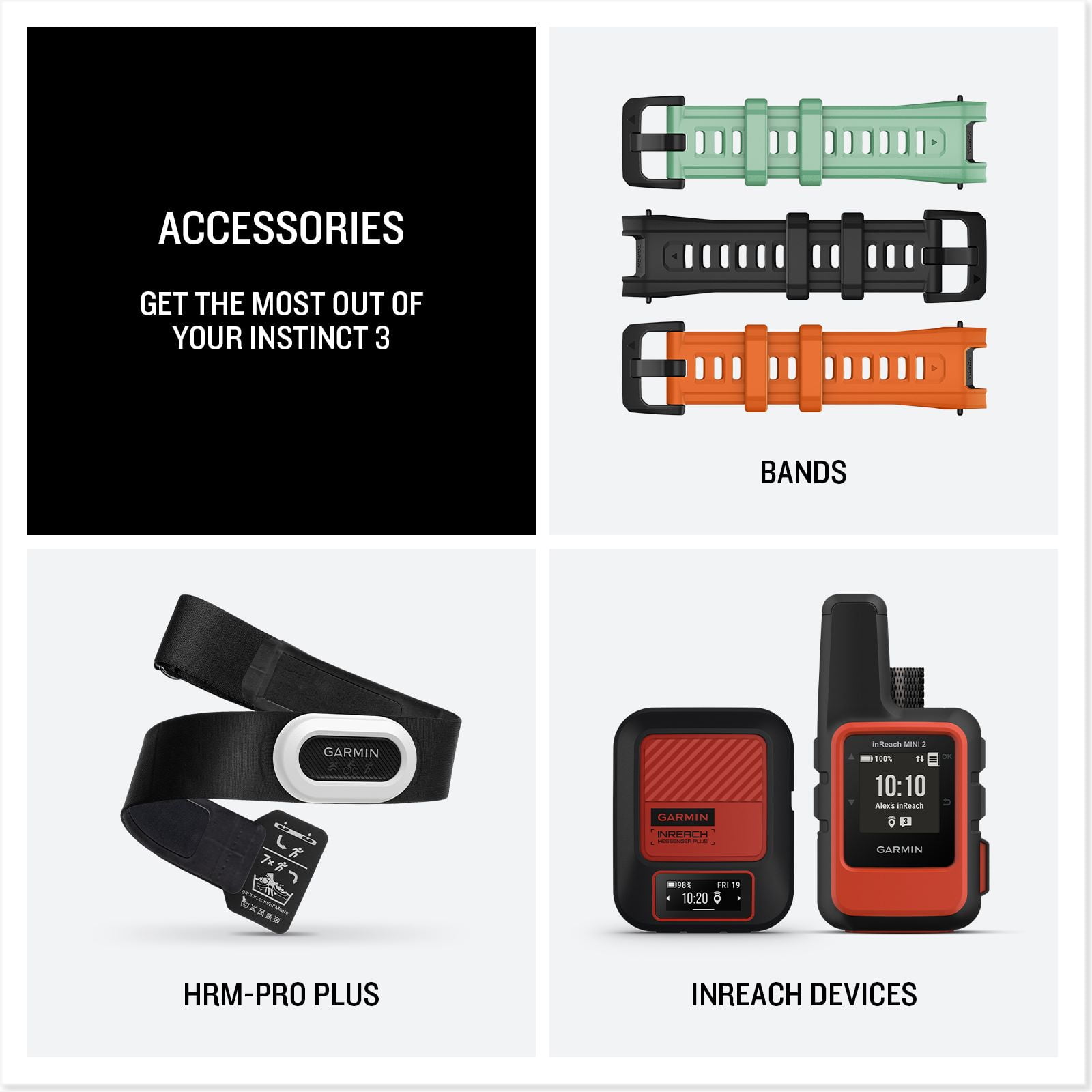 Garmin Instinct® 3 50mm, AMOLED Display, Rugged Outdoor GPS Smartwatch, Metal-Reinforced Bezel, Built-In Flashlight, Up to 18 Days of Battery Life, Neo Tropic/Twilight