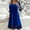 Blue, variant on Women's Sparkly Sequin Velvet Dresses Long Sleeve V Neck Midi Dress Prom Party Cocktail Dress