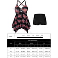 thumbnail image 5 of Zenbeiele Women's Plus Size Tankini Boyshorts Swimsuit Flowy Swimdress Tummy Control 2-Piece Bathing Suit, 5 of 9