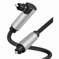 thumbnail image 1 of 90 Degree Optical Audio Cable, Right Angle Toslink Cable, Digital Fibre Optic Cable for Soundbar, TV, Home Theater,2M, 1 of 7