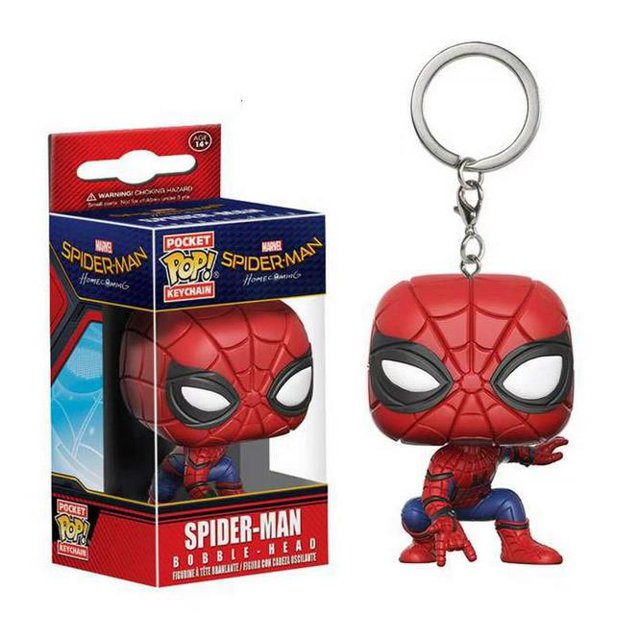 FUNKO POP-llavero de bolsillo de los vengadores, modelo de Marvel, Iron Man, cohete, Spider-man, Hulk, Loki, Thor, Capitán América, Pantera, juguetes de regalo Fivean unisex