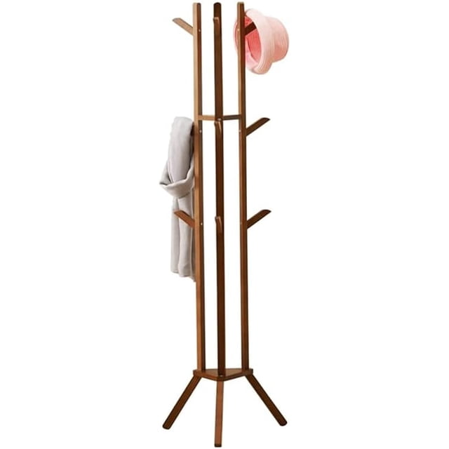 PAASHE Elegant Coat Racks Coat Rack with 6 Hooks Free Standing Coat Rack Tree Retro Minimalist Coat Stand for Entryway Hallway Bedroom Office Keep Tidy