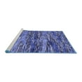 thumbnail image 2 of Ahgly Company Machine Washable Indoor Square Oriental Blue Modern Area Rugs, 7' Square, 2 of 4
