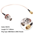 thumbnail image 2 of SMA Male to BNC Female Brass with 7.8" RG316 Cable RF Coaxial Coax Adapter 1pcs, 2 of 3