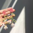 thumbnail image 2 of Pendientes de flores con cuentas hechos a mano, Kit de Material de accesorios, accesorios de flores de cristal de verano, pendientes colgantes, 2 of 5