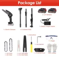 thumbnail image 3 of Cordless Pole Saw with 6-inch Mini Chainsaw, Electric Tree Trimming Tool, 2 Batteries & Charger, 13-71 inch Adjustable Length for Wood Cutting, 3 of 11