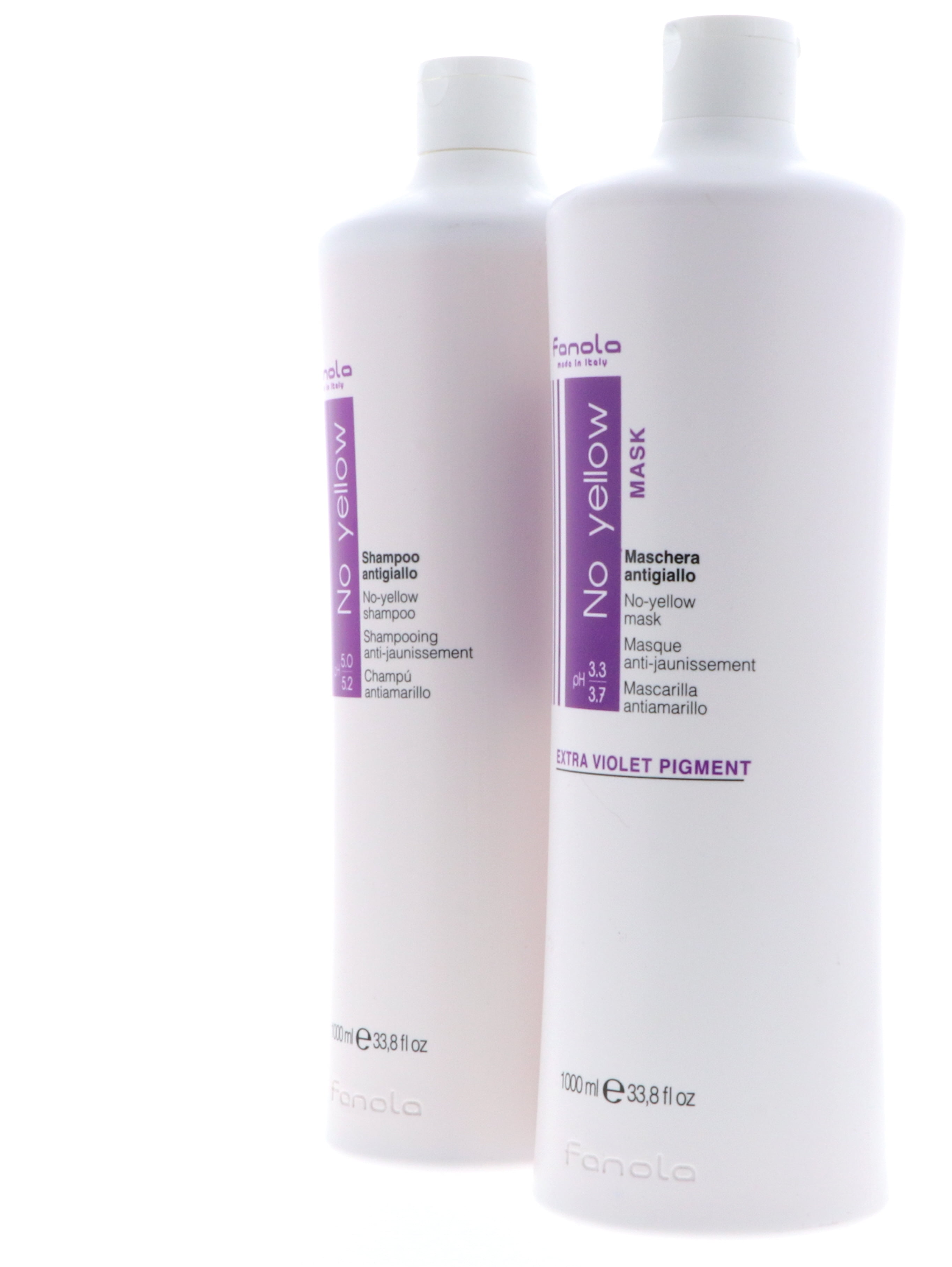 Fanola ノイエローマスク 1000ml 2本セット Fanola No-Yellow Shampoo and Mask 1000ml/33.8oz DUO