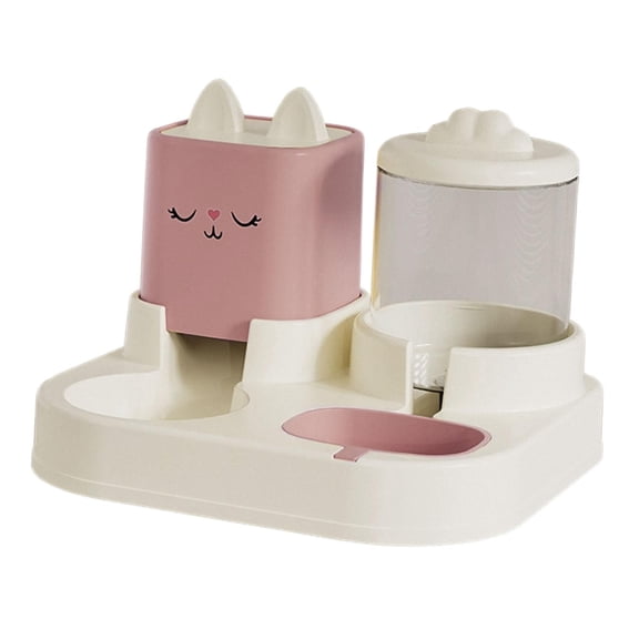 Fzaqwen Automatic Cat Feeder Anti Slip Base Cat Dog Bowl Feeding Station Food Feeder