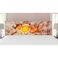 thumbnail image 1 of Ocean Headboard, Clown Fish Swimming in Tentacles in Pacific Ocean Bali Indonesia Marine Wildlife, Upholstered Decorative Metal Bed Headboard with Memory Foam, King Size, Beige Orange, by Ambesonne, 1 of 4