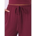 thumbnail image 5 of DARING DIVA Women's Pajama Set Cami Jersey Knit Adjustable Spaghetti Strap Pants L Red, 5 of 7