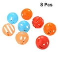 thumbnail image 2 of 8PCS Cat Toys Jingle Bell Hollow Balls Kitten Chase Pounce Toy Interactive Play Teasing Toy (Random Color), 2 of 8