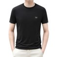 thumbnail image 1 of BOBOGOJP T-Shirts Graphiques pour Hommes Manches Courtes Col Rond T-Shirts Basiques (Noir,TTG), 1 of 5