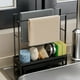thumbnail image 5 of Organizador para fregadero (1 unidad) almacenamiento para encimera de cocina (27 x 24 x 9 cm) soporte para utensilios y esponjas de acero inoxidable escurridor inoxidable para el, 5 of 9