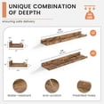 thumbnail image 3 of Floating Picture Ledge Shelves for Wall Set of 4, 24 Inch Solid Wood Wall Shelves with Lip Long Large Nursery Book Shelf for Toys Storage Kids Bookshelf Wall Mounted Living Room Bedroom Decor Frames, 3 of 14