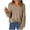 DT--Khaki, variant on DailyTrove Women's Open-Knit V-Neck Top, Long Sleeve, Casual Night Out & Party Wear, Lightweight Wool Blend, Slim Fit, Plus Size Friendly