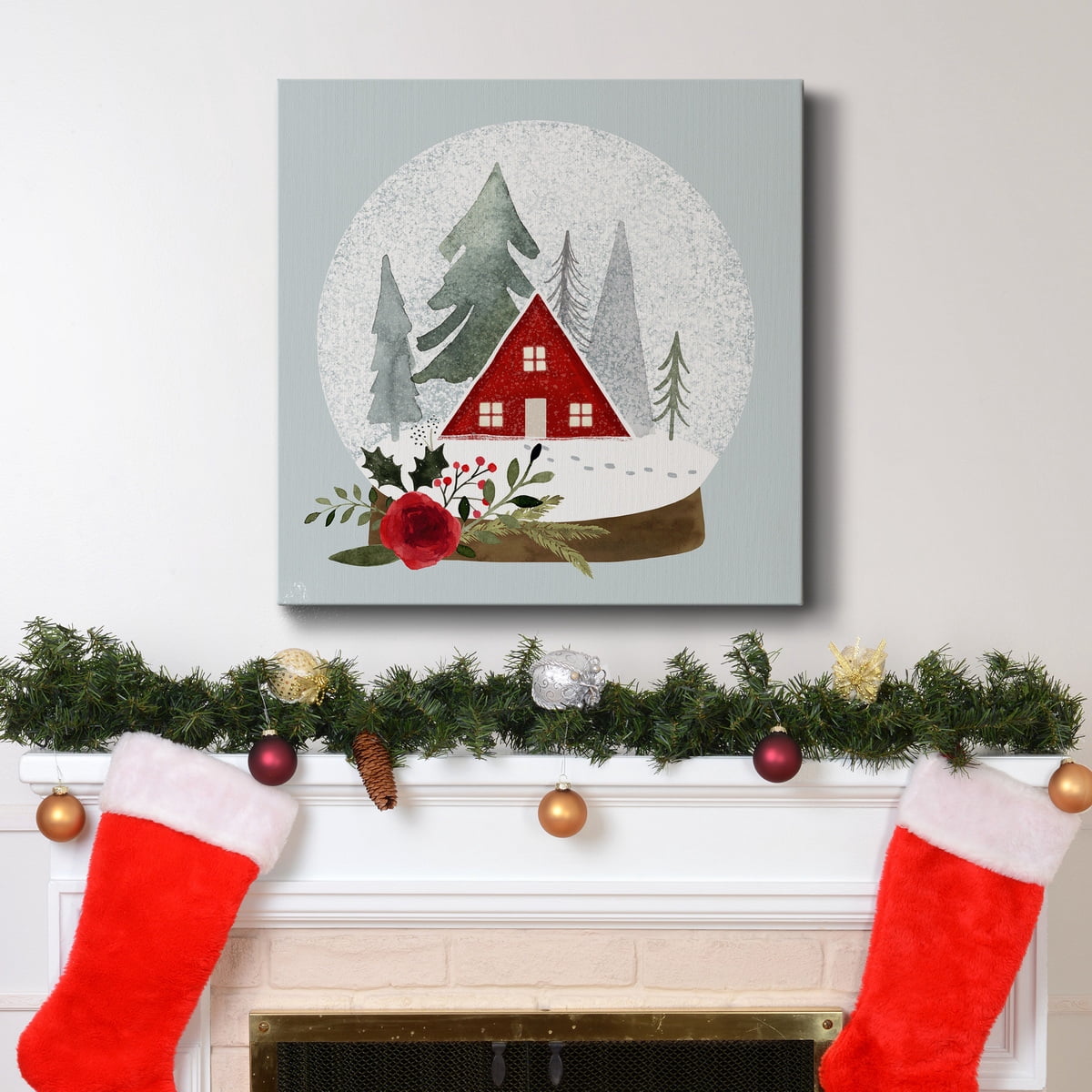 Snow Globe Village II- Gallery Wrapped Canvas