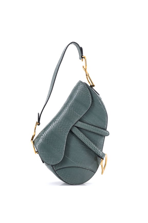 Pre-Owned Saddle Handbag Python Medium By Rebag