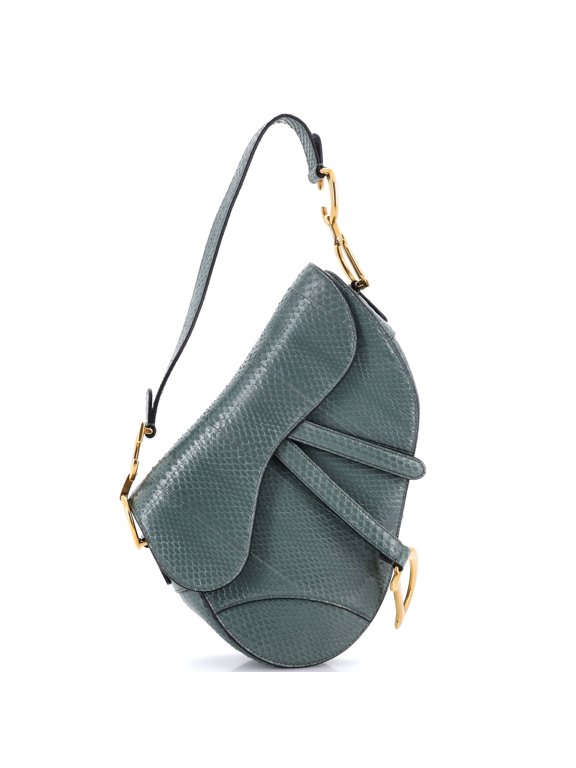 Pre-Owned Saddle Handbag Python Medium By Rebag