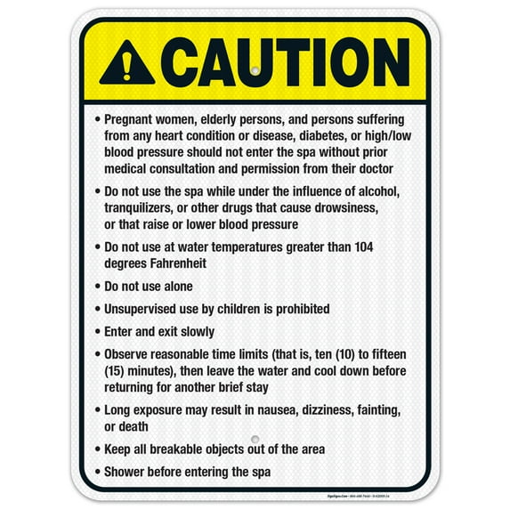 Kentucky Caution Sign, Complies With State Of Kentucky Pool Safety Code, 18x24 Reflective Aluminum EGP