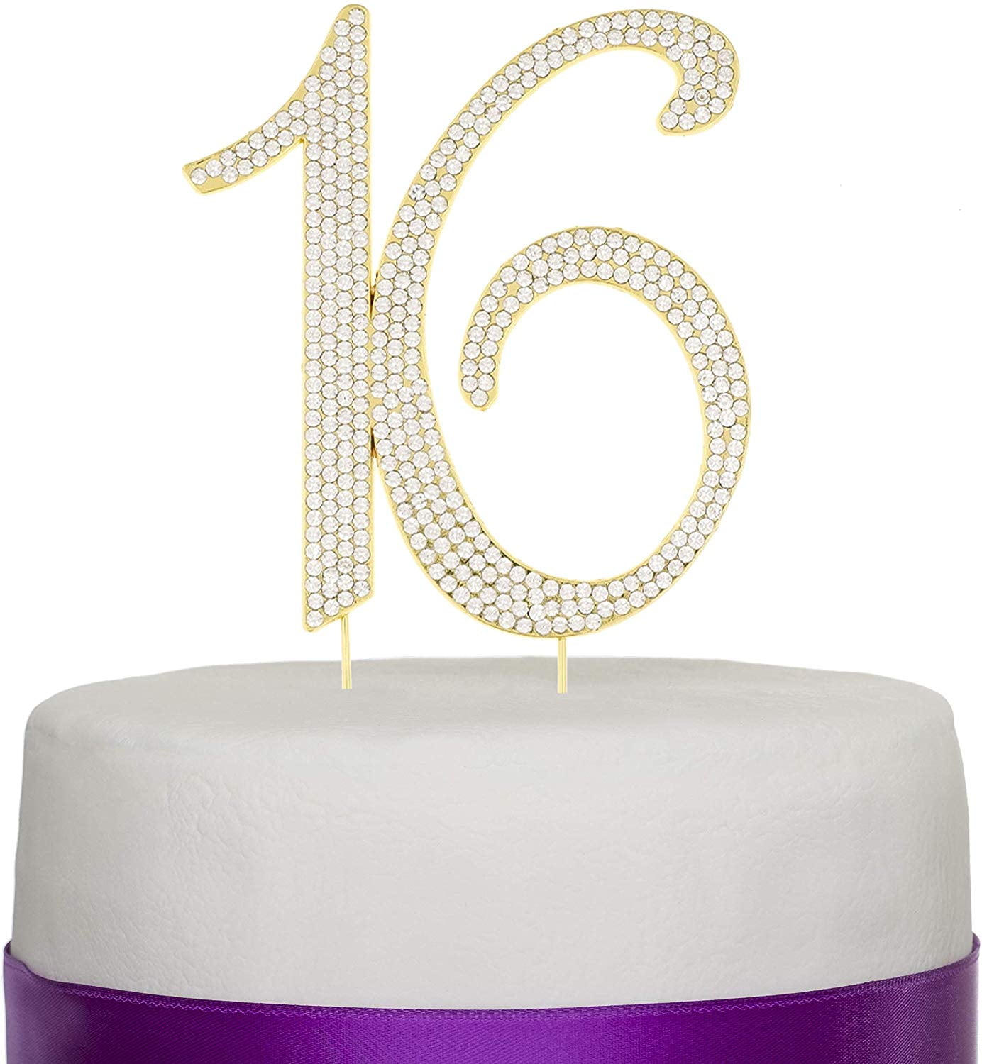 Sweet 16 Cake Topper 16th Birthday Silver Party Supplies