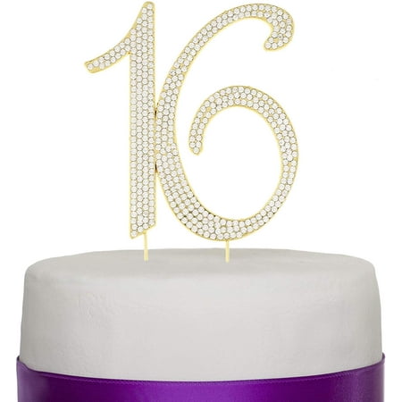 Sweet 16 Cake Topper 16th Birthday Silver Party Supplies