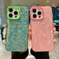 thumbnail image 6 of Decase for iPhone 15 Plus, Luxury Glossy Glitter Shining Sea Shell Pattern Drop Protection Case Fashionable Shockproof Slim Smooth Phone Cover for Women Girls,black, 6 of 7
