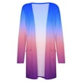 thumbnail image 4 of Pxkloy Tie Dye Cardigans for Women,Cardigan Sweaters for Women Lightweight Cardigans Fall Print Long Sleeve Open Front Soft Comfy Thin Outwear Tops with Pockets 2024 Blue,L, 4 of 5
