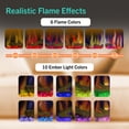 thumbnail image 5 of 50 in. Wall-Mounted and Recessed Electric Fireplace with Remote, 2-in-1 Insert, Linear Fireplace Heater with Timer, Adjustable Flame and Colors, 750W/1500W, Digital Thermostat, Overheat Protection, 5 of 10