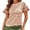 A-Red512, variant on Womens Summer Striped T-Shirt Crew Neck Flutter Sleeve Textured Fitted Casual Printed Tee Everyday Wear Office Work Tops
