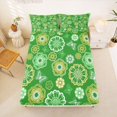 thumbnail image 5 of jejeloiu Vibrant Floral Queen Sheets For Men Women,Botanical Pattern Queen Sheet Sets,Green Yellow,4 Pieces,1 Flat Sheet, 1 Fitted Sheet and 2 Pillowcases, 5 of 6