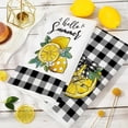 thumbnail image 4 of Lemon Kitchen Dish Towel 18 x 26 Inch Buffalo Plaids Summer Dishcloth Watercolor Farmhouse Lemon Decorative Hand Drying Tea Towel for Holiday Kitchen Cooking Baking Cleaning, 2Pcs, 4 of 6