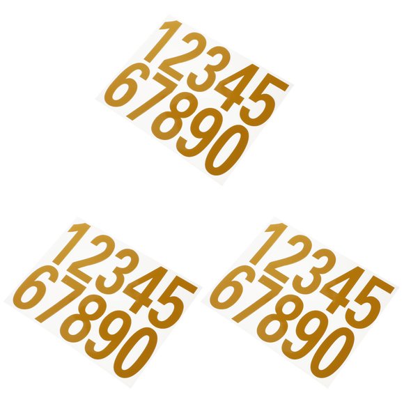 WEUVEB 3Jgo Etiquetas De Números Reflectantes En Amarillo Para Y Buzón