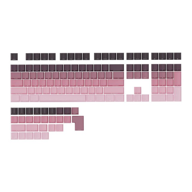 Teclas PBT de Perfil Número de Pieza de 136 Teclas con Degradado Translúcido y Grabado Lateral para Teclado Mecánico para Juegos C