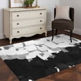 thumbnail image 4 of Graffiti Black White Texture Washable Area Rugs 4'x6', Dappled Paint Art Decoration Low Pile Throw Living Room Rug Non-Slip Sturdy Edge Binding Carpet for Indoor Entryway Bedside Kitchen, 4 of 9