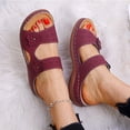thumbnail image 2 of RotHome Womens Summer Sandals Platform Wedge Sandals Dressy Casual Comfortable Walking Shoes Orthopedic Sandals for Women Soft Cushion Wide Width, 2 of 5