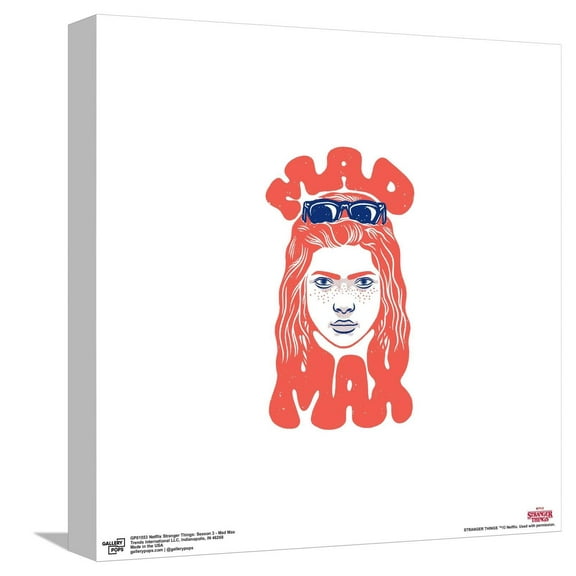 Gallery Pops Netflix Stranger Things: Season 3 - Mad Max Canvas Wall Art, Unframed Version, 12" x 12"