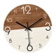 thumbnail image 5 of Reloj de pared, reloj decorativo, madera minimalista, 30 cm, adorno único de arte de pared Color madera oscura blanca., 5 of 9