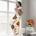 thumbnail image 5 of Logiee Fall Turkey Print Women Pajama Pants,Comfy Pj Bottom with Pockets & Drawstring,Stretch Casual Sleepwear-Medium, 5 of 6