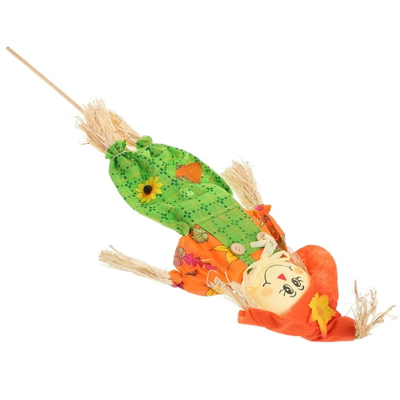 Topbathy Scarecrow Decoration Assorted Color Bamboo Stick Cloth 1Pack