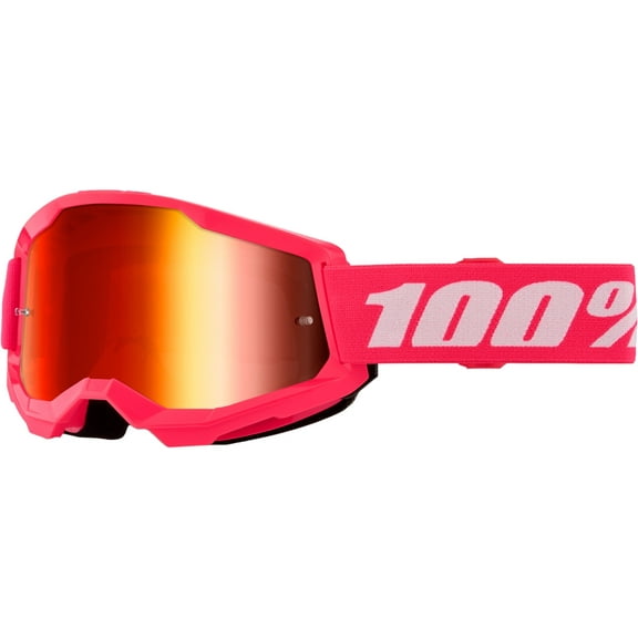 100% Strata 2 Junior Goggles (OSFM, Pink / Mirror Red Lens)