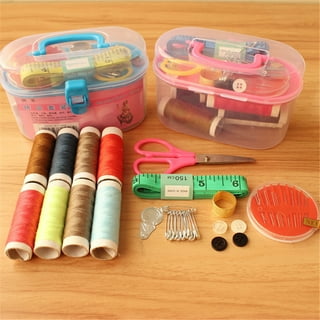 Promotion Clearance!90pcs/set DIY Sewing Box Multi-function Travel Sewing  Kit Needle Thread Threader Tape Scissor Storage Bag Sewing Set with Case 