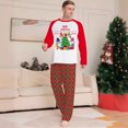 thumbnail image 4 of Conjunto familiar suave de Navidad con dibujos animados a cuadros rojos, pijama familiar de manga larga para Navidad, 4 of 5