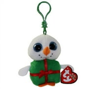 TY Holiday Baby - SHIVERS the Snowman (Glittery Eyes) (key clip - 3.5") Plush