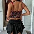 thumbnail image 4 of Ugoldhm Women's Lace Floral Corset - Sleeveless V-Neck Strap Bustier Going Out Party Crop Top, 4 of 4