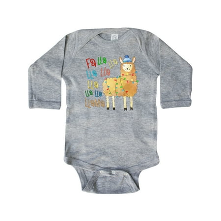 

Inktastic Cute Christmas Fa Lla Llama Gift Baby Boy or Baby Girl Long Sleeve Bodysuit