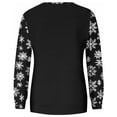 thumbnail image 4 of Christmas Sweatshirts for Women Plus Size Long Sleeves Color Tunic Tops Crewneck Hoodless Tunic Tops Casual Sweatshirt, 4 of 5