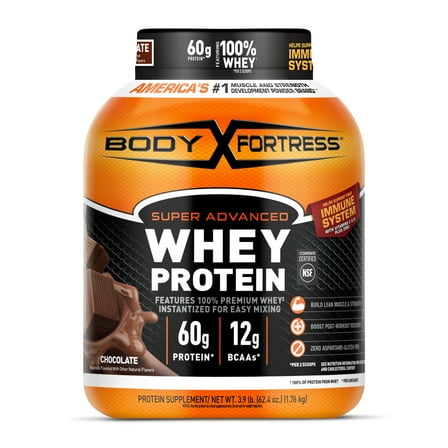 Body Fortress Super Advanced Whey Protein, Chocolate, 3.9 lb (1,769 g)