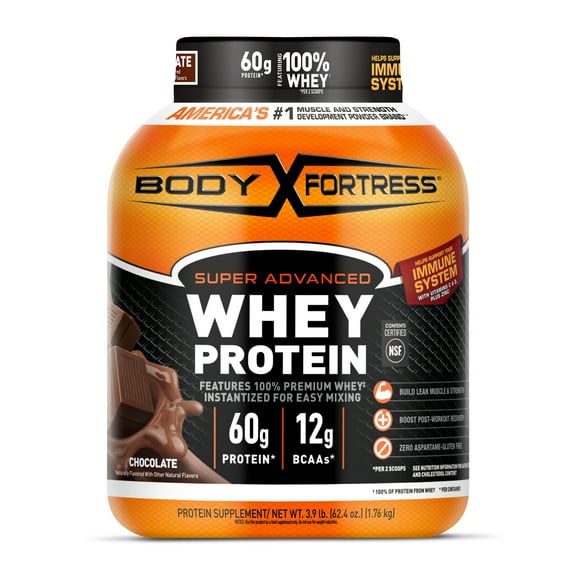 Body Fortress Super Advanced Whey Protein, Chocolate, 3.9 lb (1,769 g)