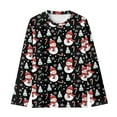 thumbnail image 5 of Garronmavis Snowman Girls Long Sleeve T-Shirts Size 15-16 Soft Cane Candy Casual Crewneck Loose Fit Tee Tops Warm Long Sleeve Crewneck T-Shirts Tee Tops Fashion for Daily Life, 5 of 7