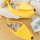 thumbnail image 2 of 2X Cama de PláTano para Gatos, Cama para Mascotas, Cama Suave para Gatos, Cama Encantadora para Gatos, Conejos y Perros PequeñOs, Color Amarillo, 2 of 5